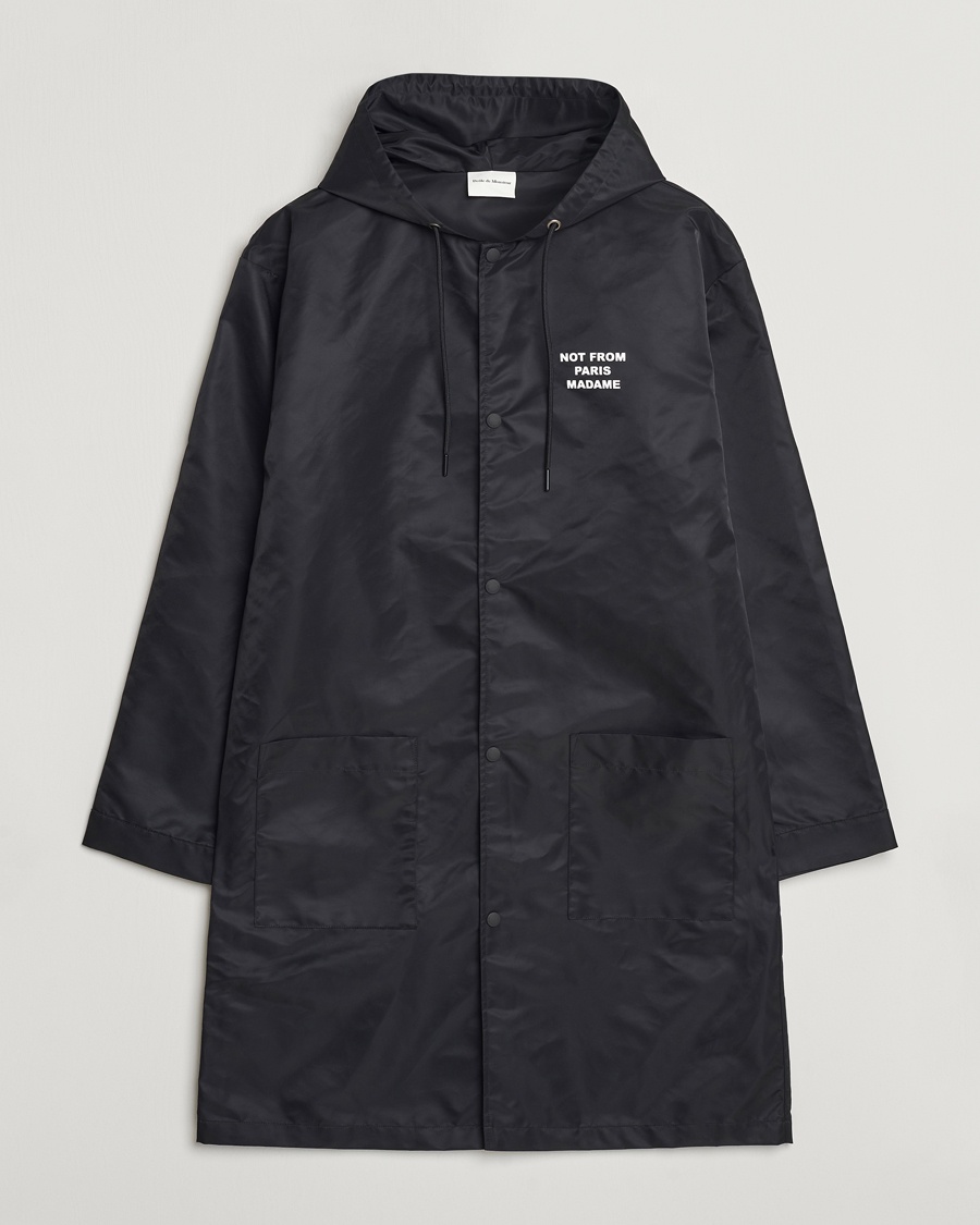 Homme | Manteaux Et Vestes | Drôle de Monsieur | La Parka Slogan Coat Black