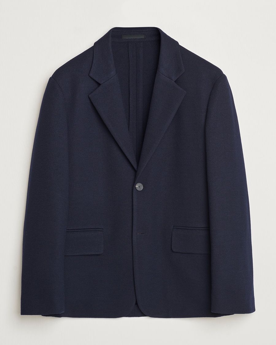  Unconstructed Wool Blazer Navy