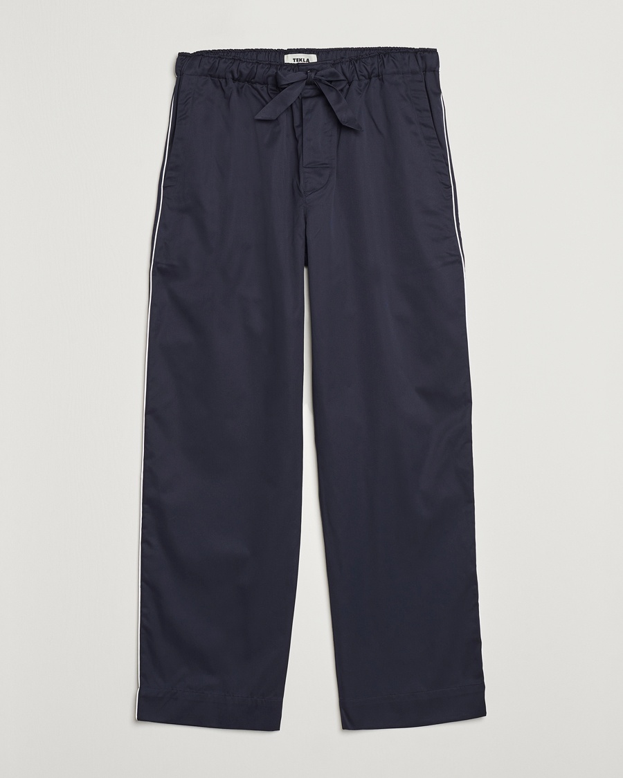 Tekla Sateen Pyjama Pants Chelsea Navy – Bleu