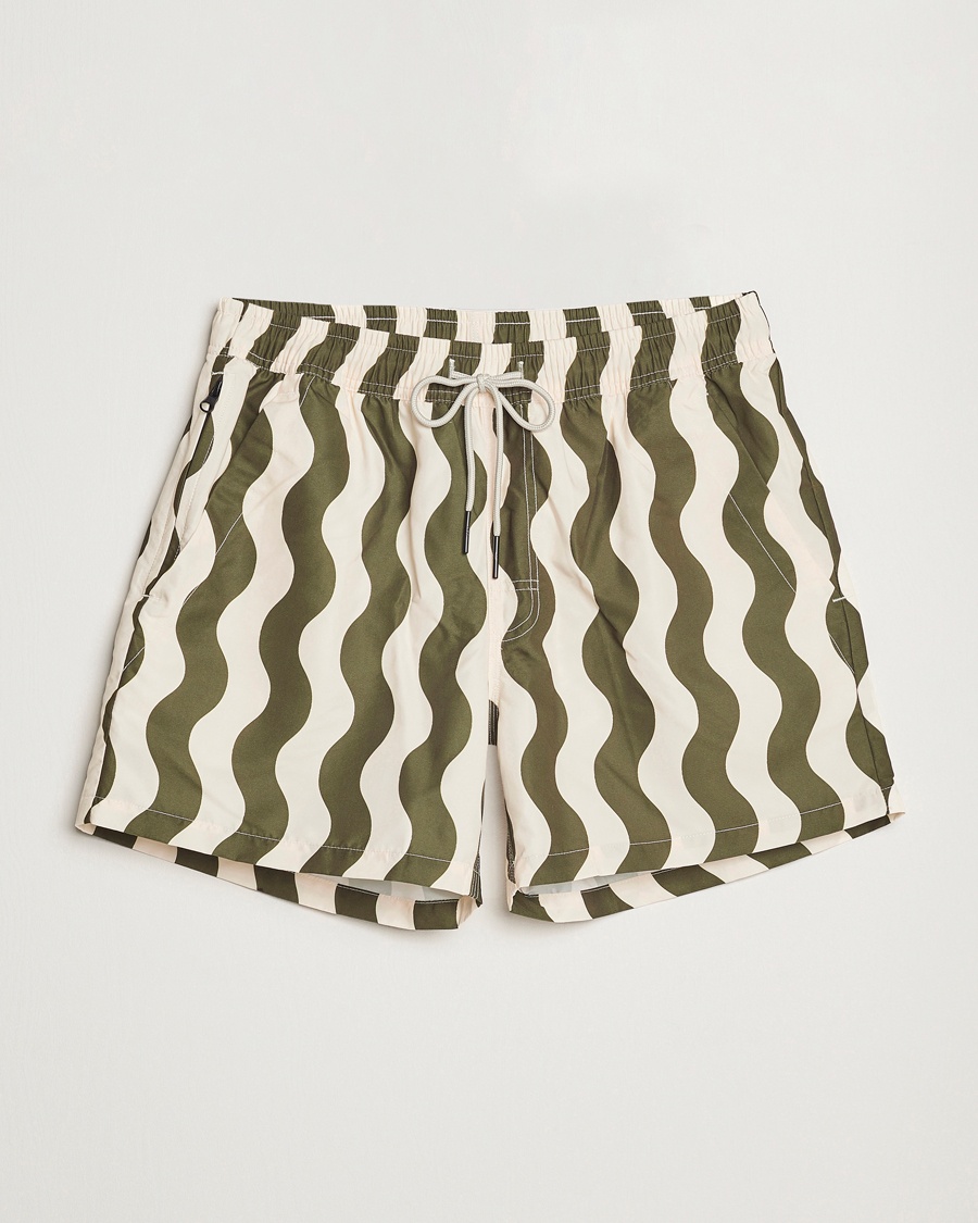 OAS Forest Waver Swim Shorts Green/White – Groen