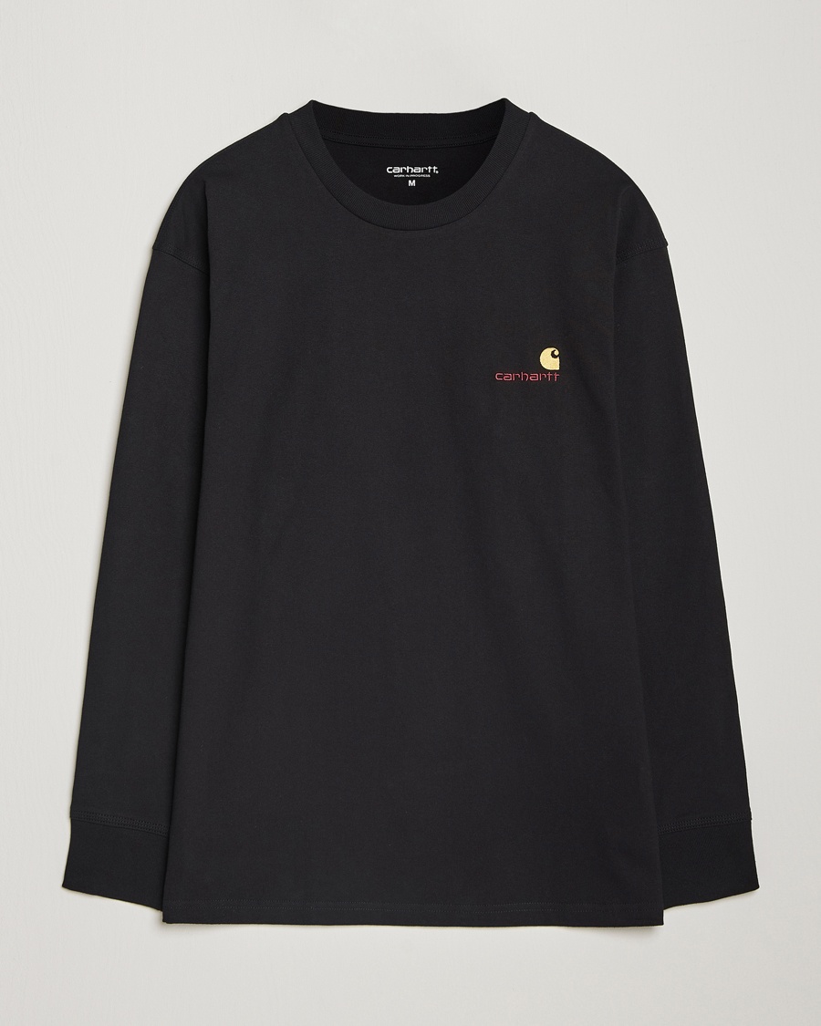Carhartt WIP American Script Long Sleeve T-Shirt Black – Zwart