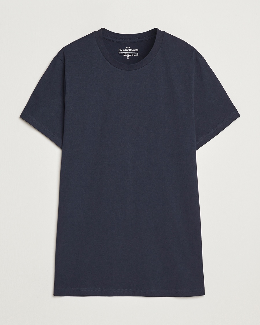 Bread & Boxers Crew Neck Regular T-Shirt Dark Navy – Bleu