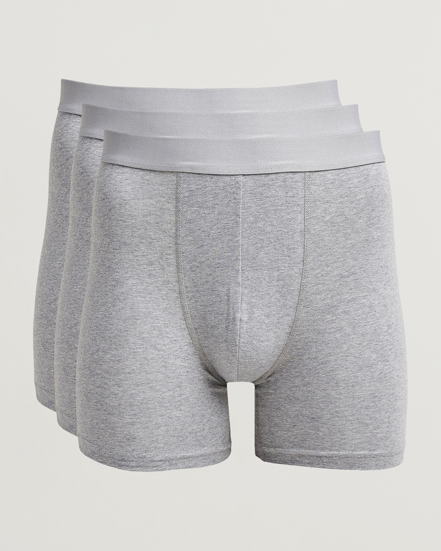Bread & Boxers 3-Pack Long Boxer Brief Grey Melange – Gris