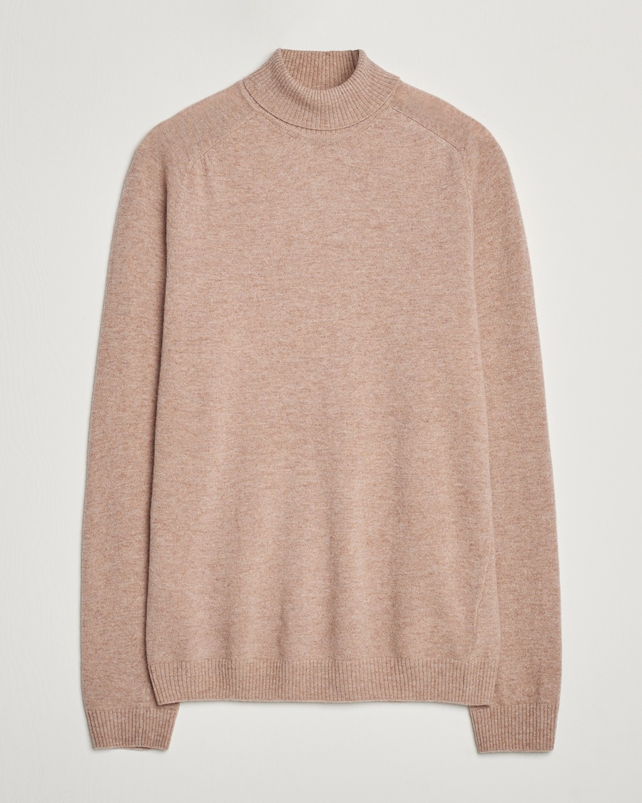Homme | Soldes | KnowledgeCotton Apparel | Lambswool Rollneck Beige