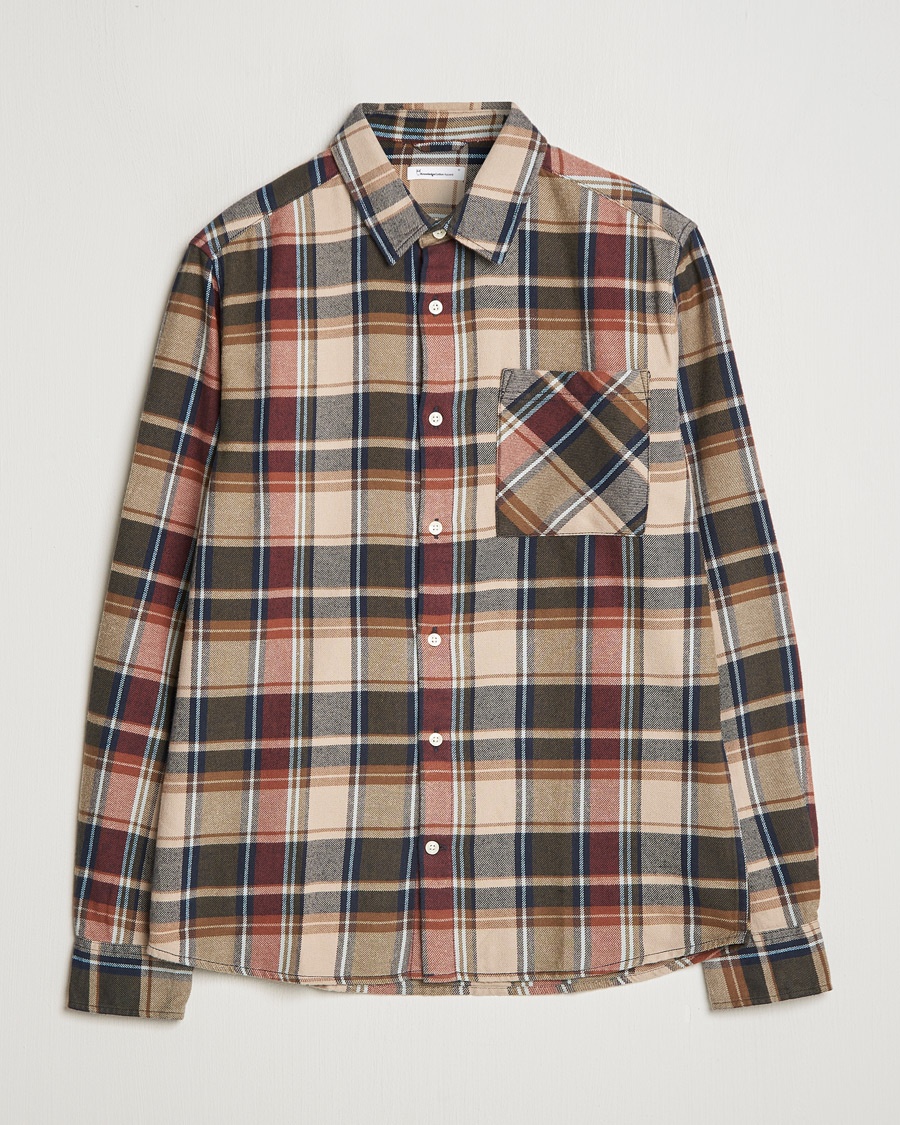 Homme | Chemises Décontractées | KnowledgeCotton Apparel | Regular Checked Flannel Shirt Multi