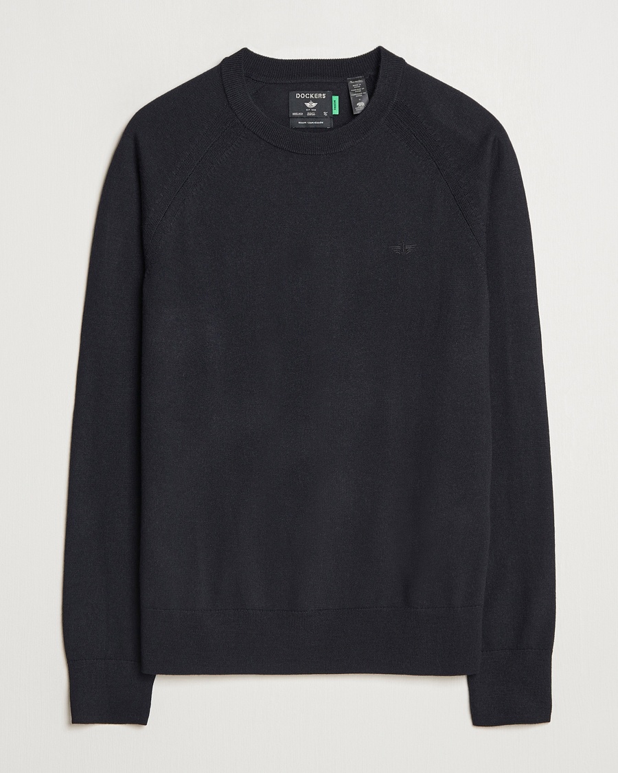 Homme | Pulls À Col Rond | Dockers | Washable Merino Crewneck Black