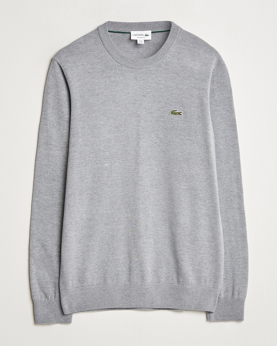 Lacoste Cotton Knitted Sweater Silver Chine – Gris