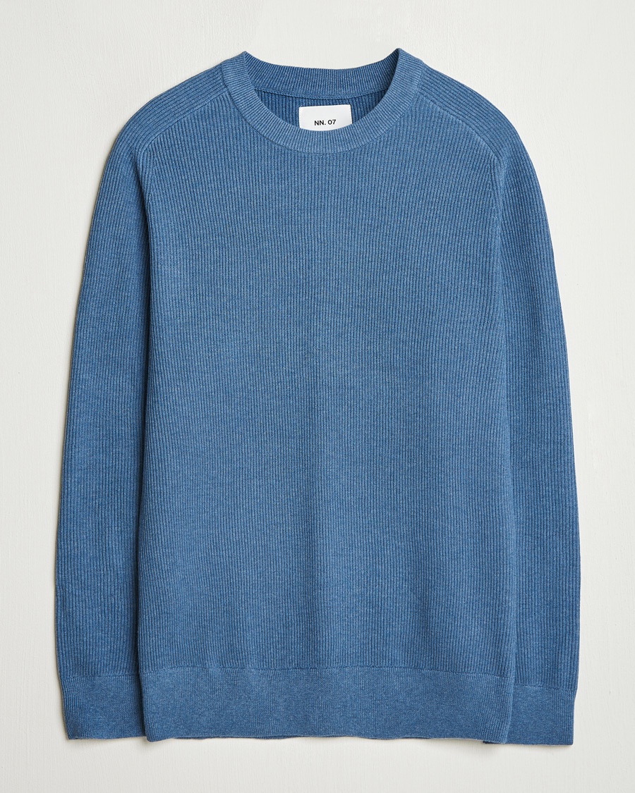 Homme | | NN07 | Kevin Cotton Knitted Sweater Bering Blue