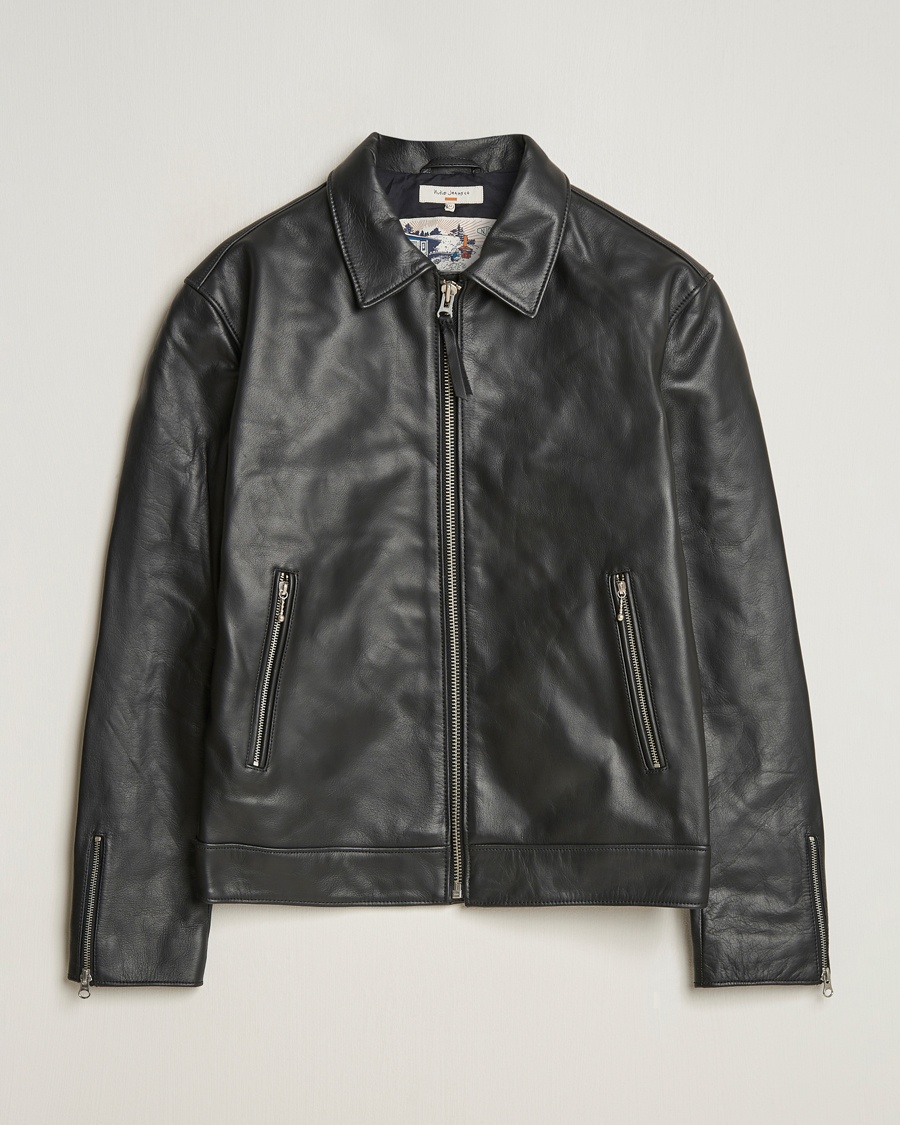 Homme | | Nudie Jeans | Eddy Rider Leather Jacket Black