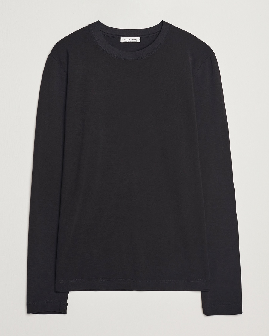 CDLP Wool Long Sleeve T-Shirt Black – Zwart