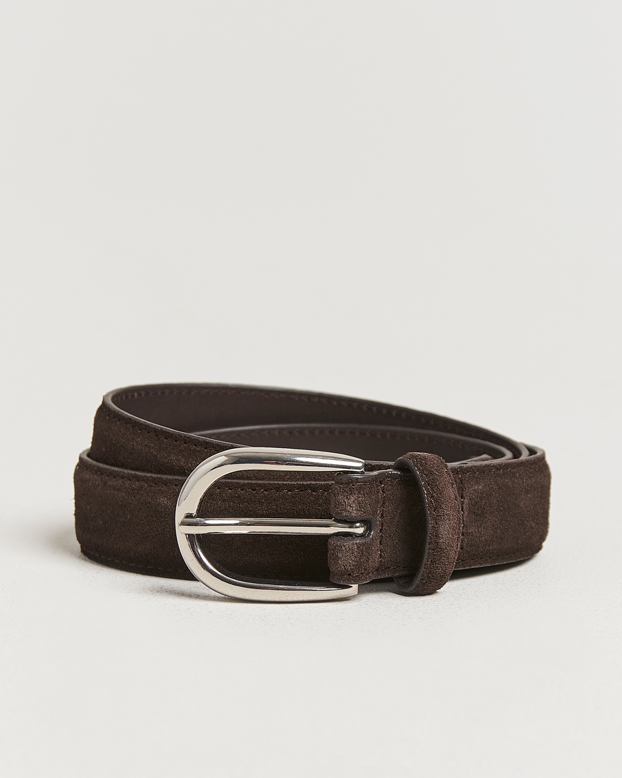 Homme | Sections | Loake 1880 | Harry Suede Belt Dark Brown