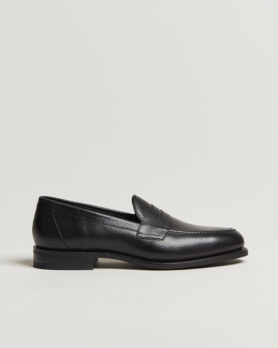 Loake Shoemakers Imperial Grained Penny Loafer Black – Zwart