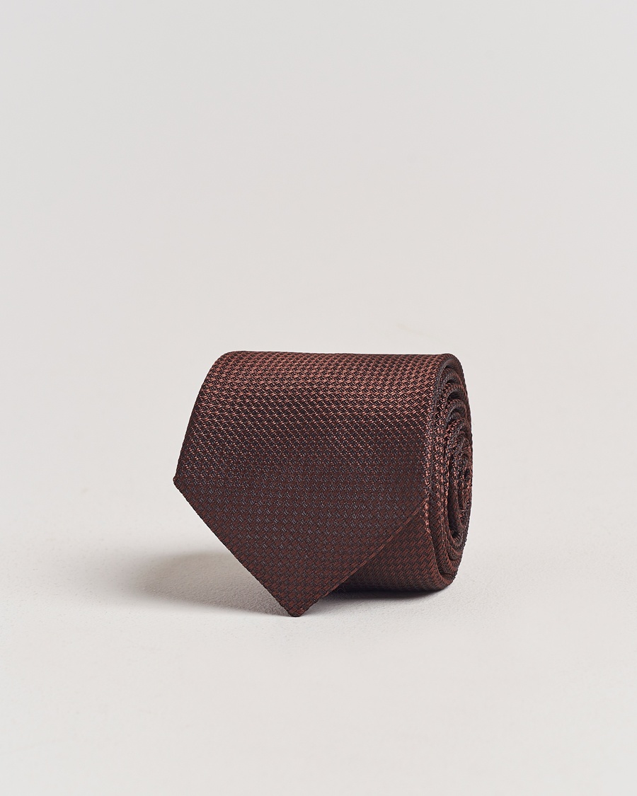 Morris Structure Tie Brown – Marron