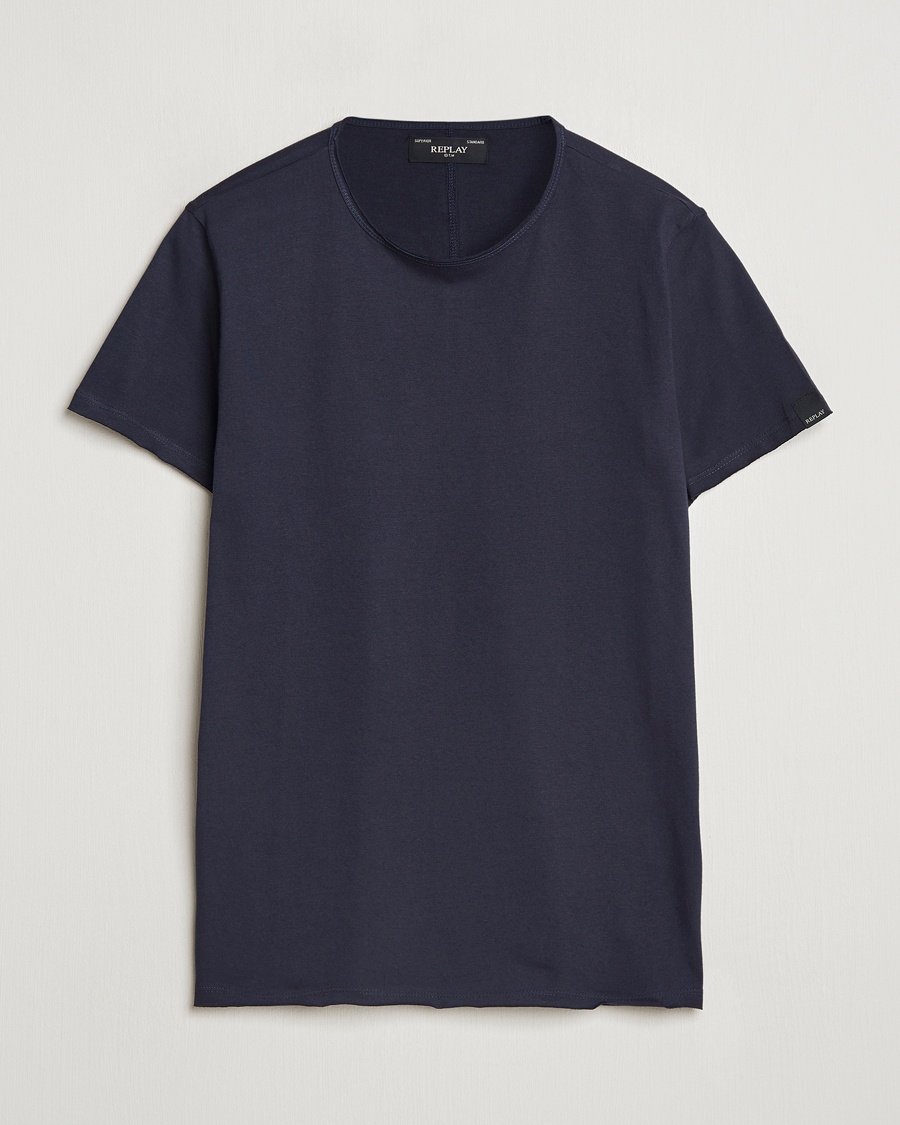 Replay Crew Neck T-Shirt Night Blue – Blauw