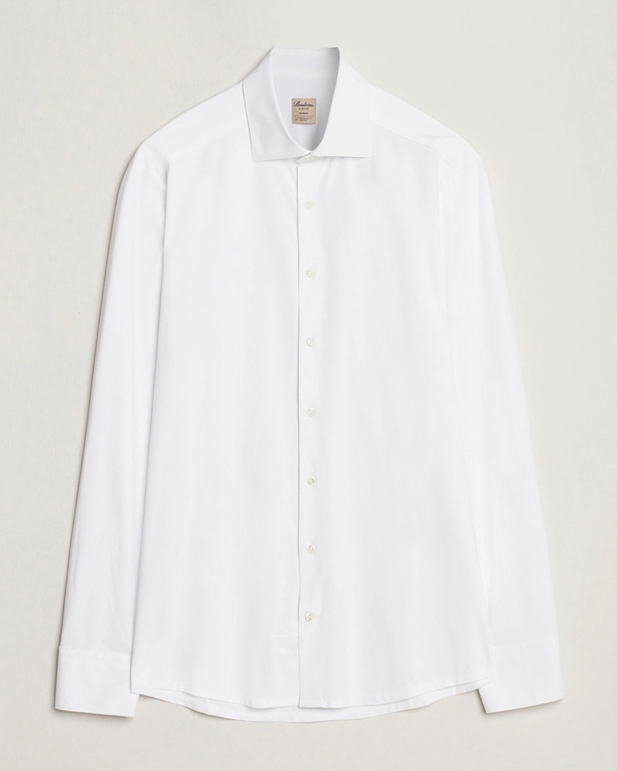 Stenströms Slimline Stretch Jersey Shirt White – Wit