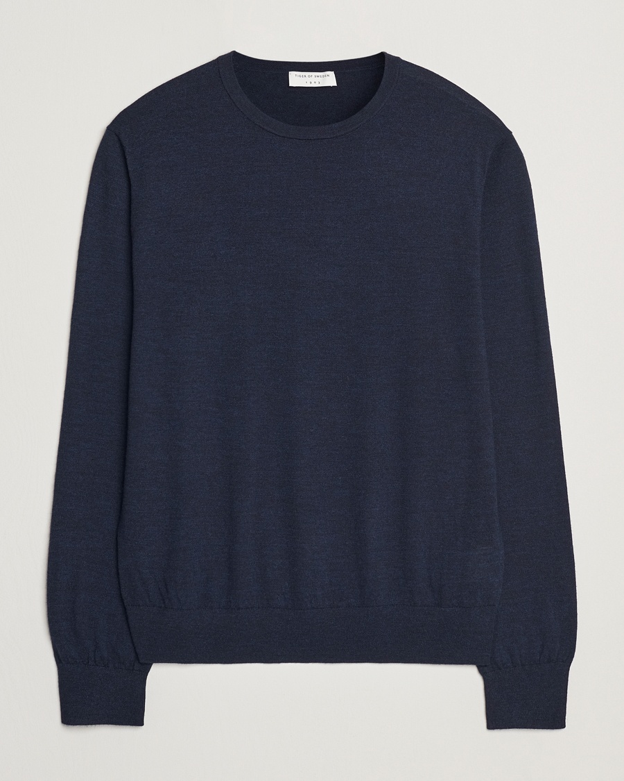 Tiger of Sweden Connor Crew Neck Pullover Light Ink – Bleu