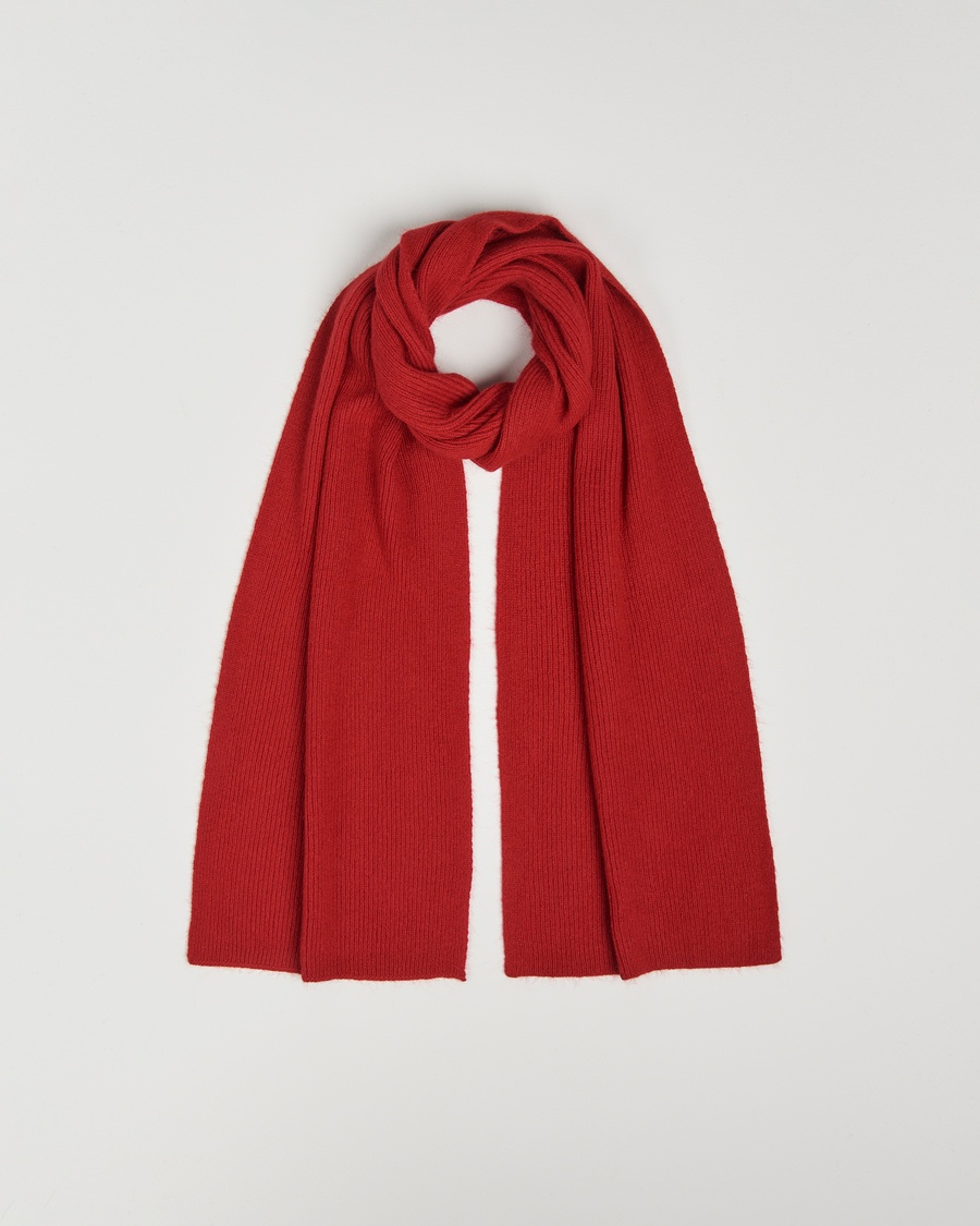 Le Bonnet Lambswool/Caregora Scarf Framboise – Rood