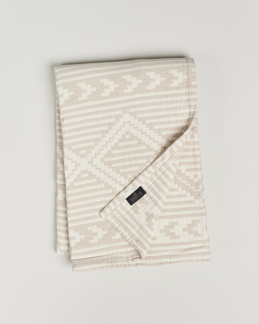 Pendleton Organic Cotton Matelasse Blanket Ganado – Beige