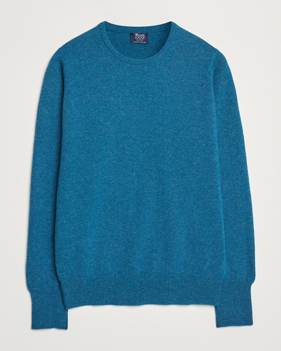 Homme | | William Lockie | Rob Lambswool Crewneck Mallard