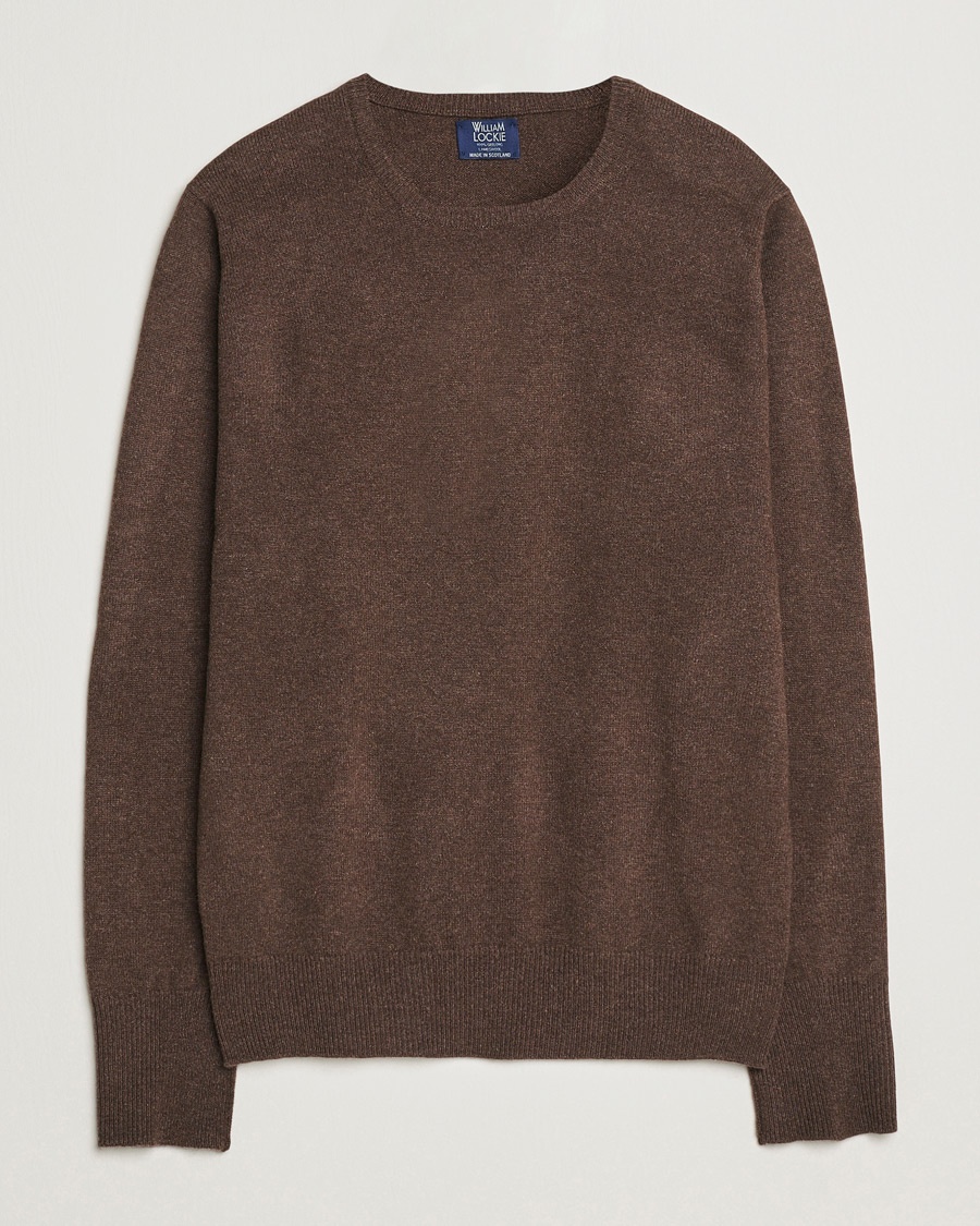 William Lockie Rob Lambswool Crewneck Mocha – Bruin