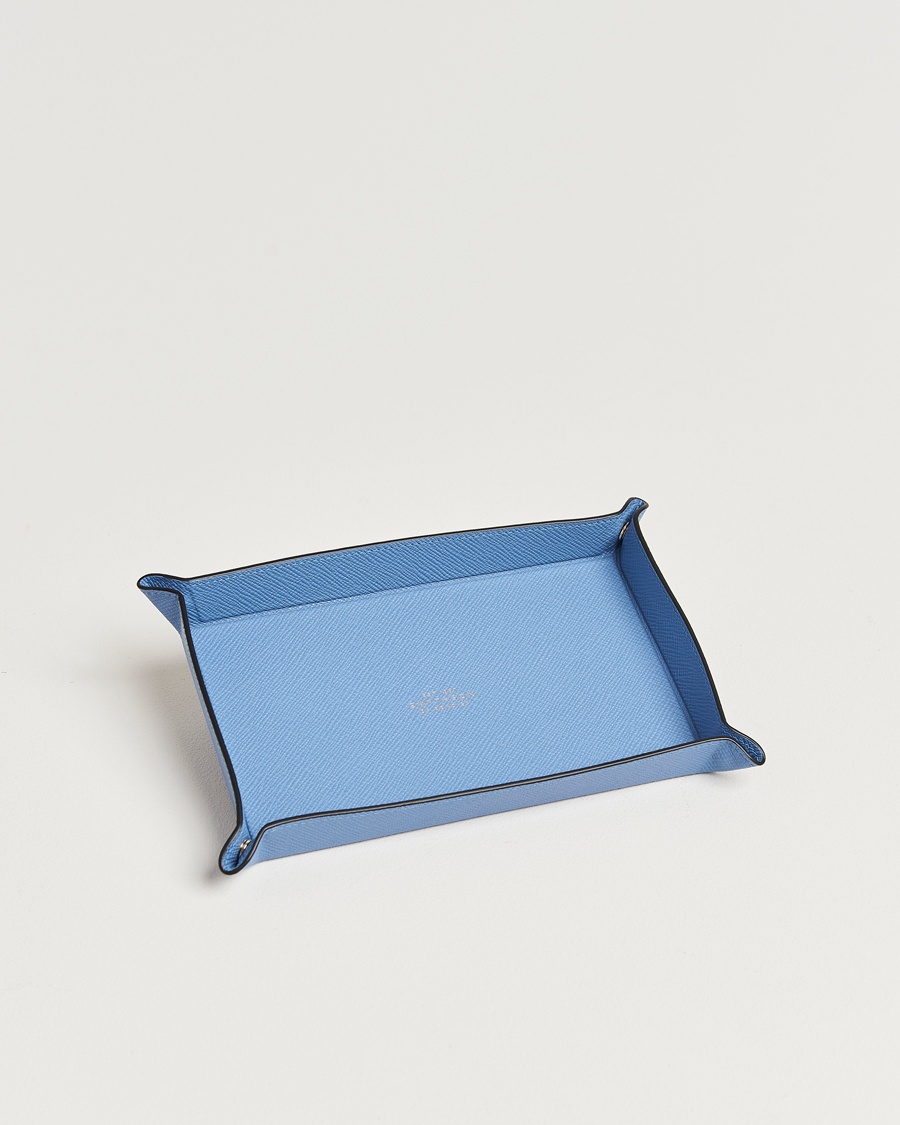 Smythson Panama Leather Trinket Tray Blue Nile – Blauw