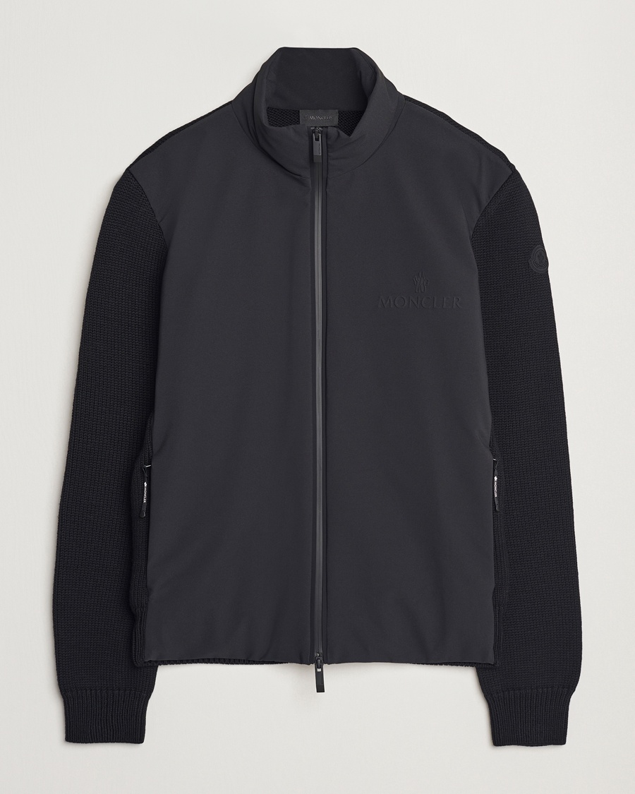 Moncler Hybrid Zip Cardigan Black – Noir
