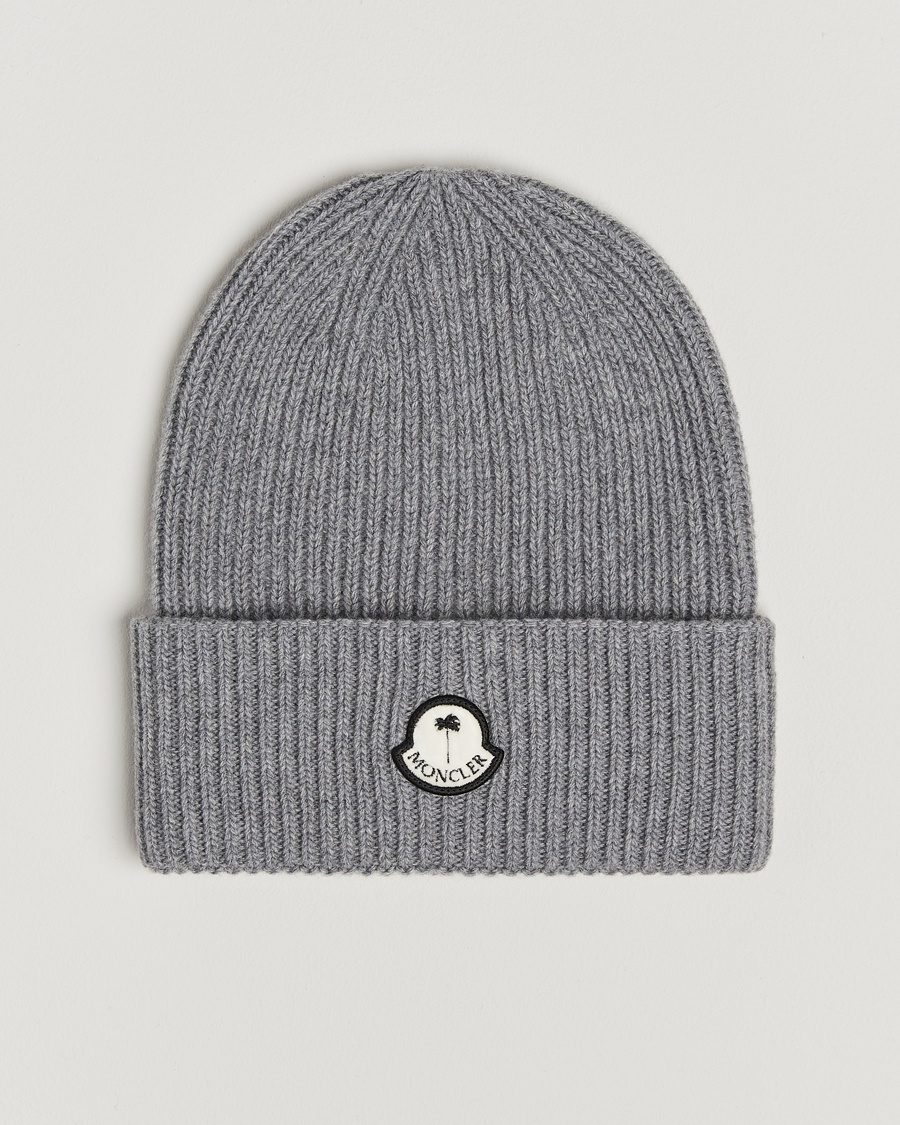 Homme | Accessoires | Moncler Genius | X Palm Angels Rib Wool Beanie Grey