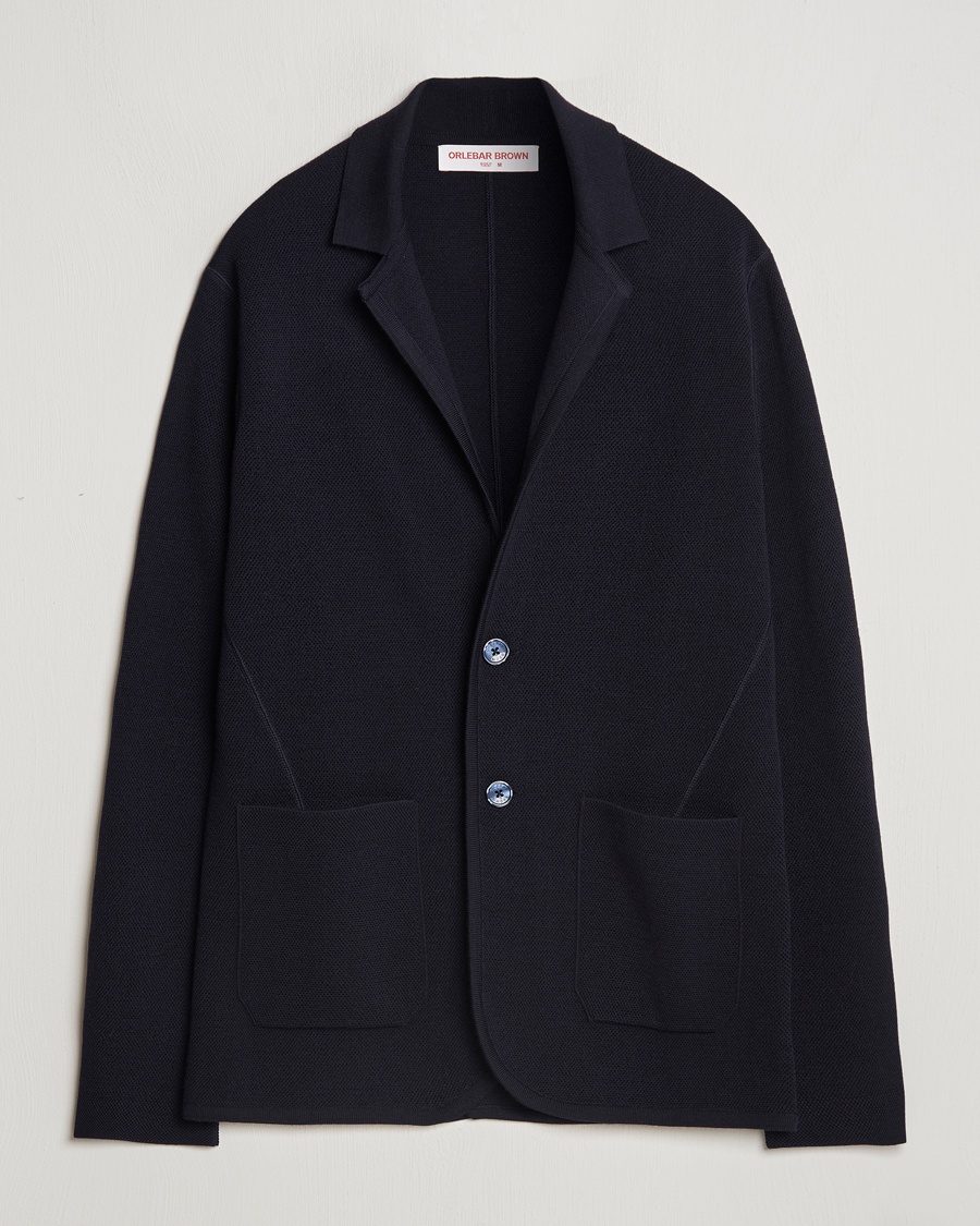 Orlebar Brown Reiner Textured Lightweigt Blazer Night Iris – Blauw