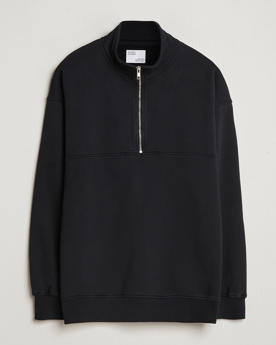 Heren | Colorful Standard | Colorful Standard | Classic Organic Half-Zip Deep Black