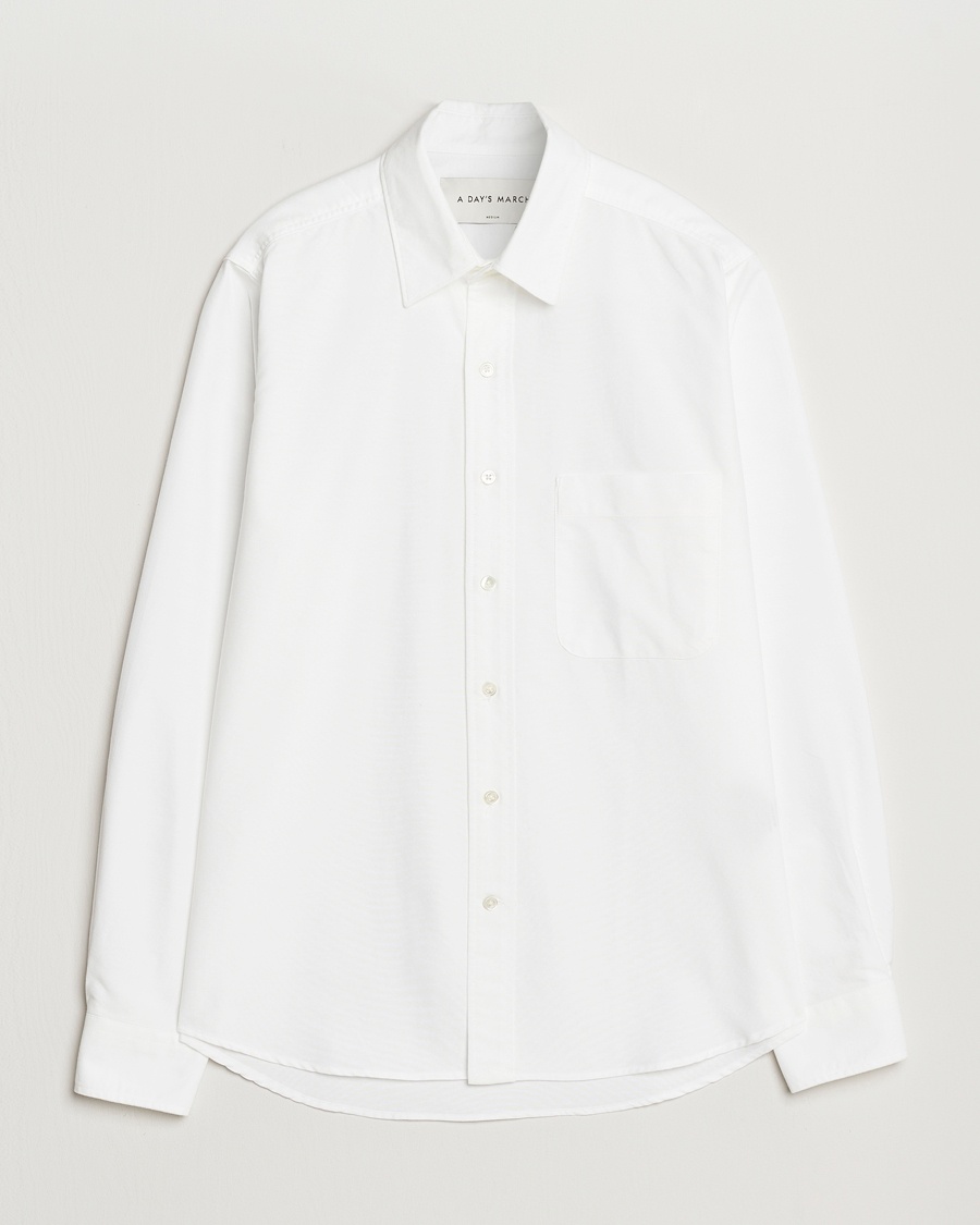 A Day's March Mason Dyed Oxford Shirt White – Blanc