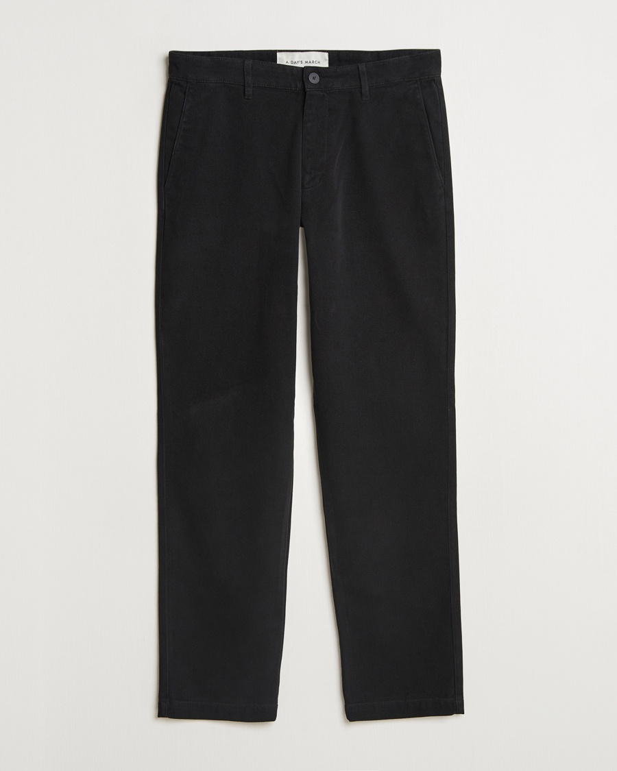 Homme | Business & Beyond | A Day's March | Miller Cotton Lyocell Trousers Black