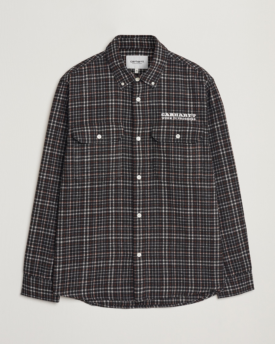 Heren | Carhartt WIP | Carhartt WIP | Runaway Millet Checked Overshirt Black