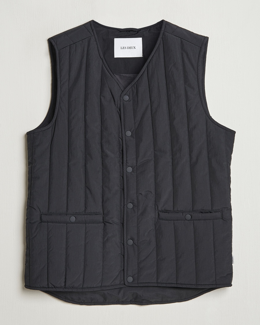 Heren | Gilets | LES DEUX | Martin Nylon Paded Vest Black