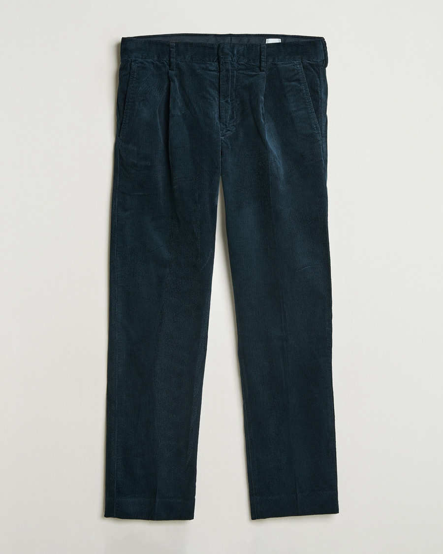 Heren | Kleding | NN07 | Bill Pleated Corduroy Pants Navy Blue