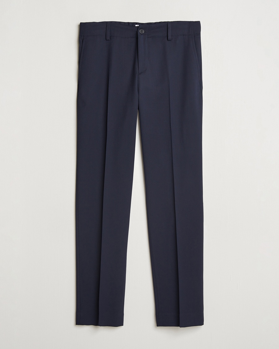 Filippa K Tailored Drawstring Trousers Navy – Blauw