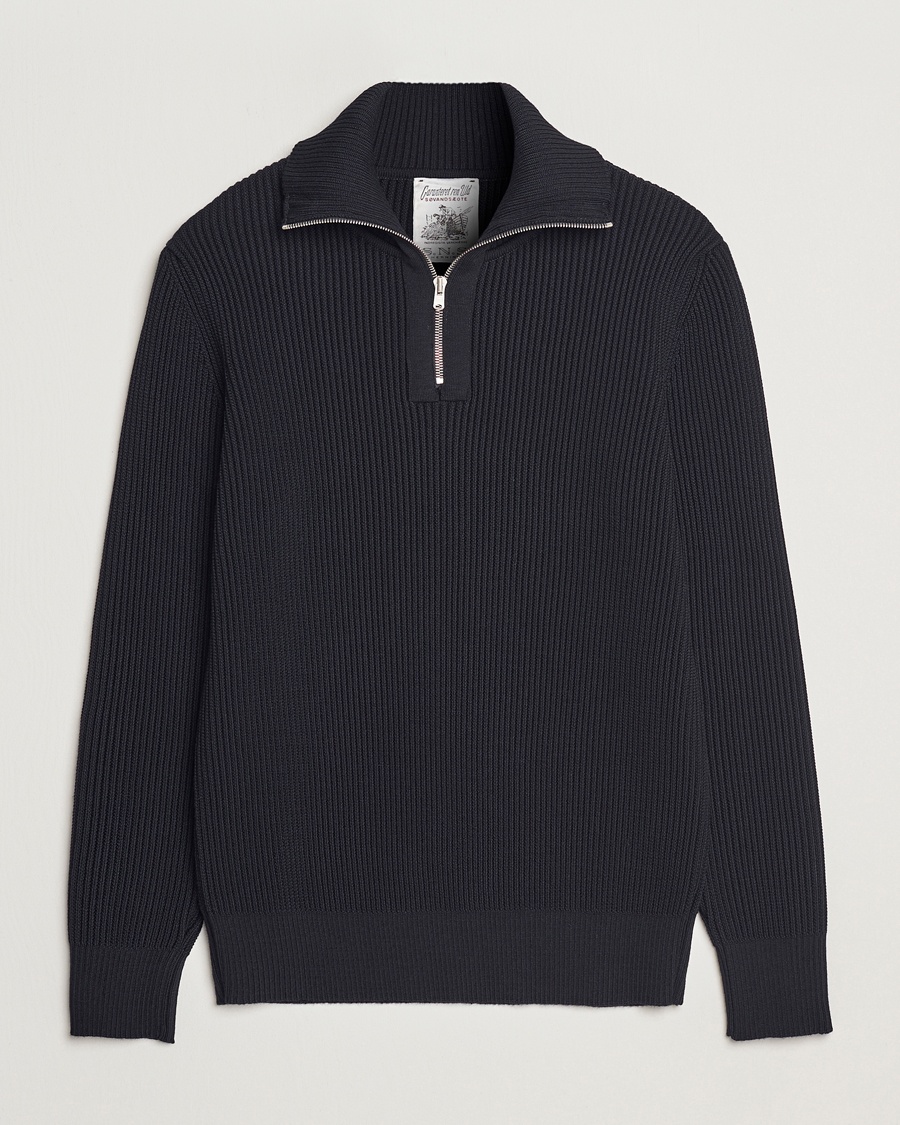 Homme | Half-zip | S.N.S. Herning | Fender Wool Half Zip Navy Blue