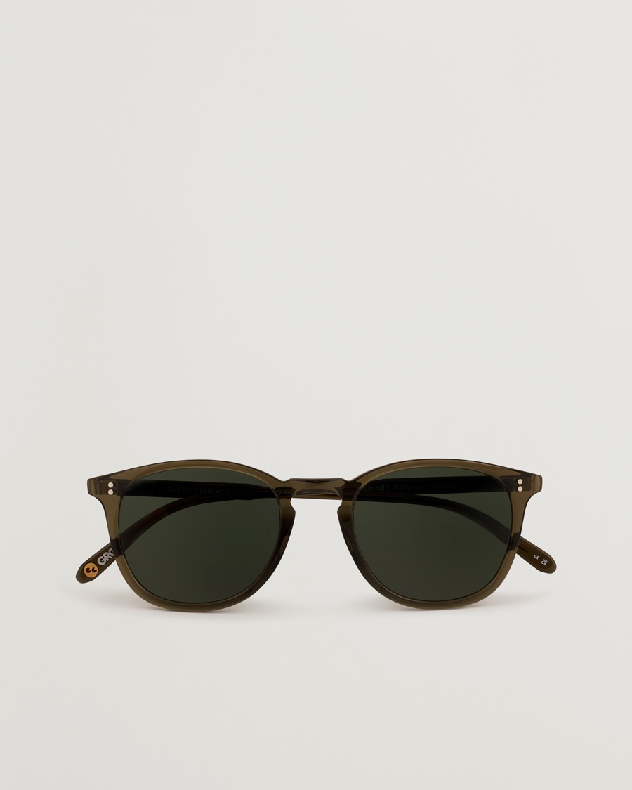 Heren | D-frame zonnebrillen | Garrett Leight | Kinney 49 Sunglasses Olive/Green
