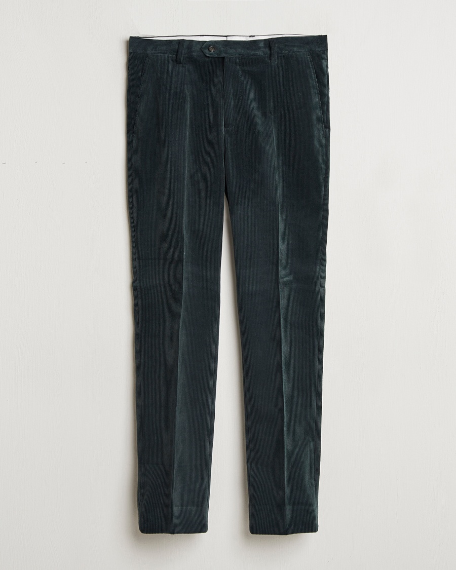 Homme | Pantalons En Velours Côtelé | GANT | Slim Corduroy Suit Trousers Tartan Green
