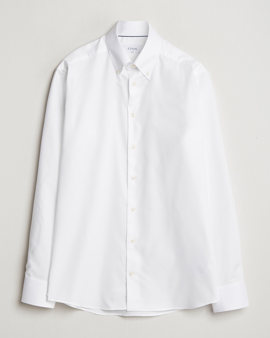 Eton Slim Fit Wrinkle Free Oxford Shirt White – Wit