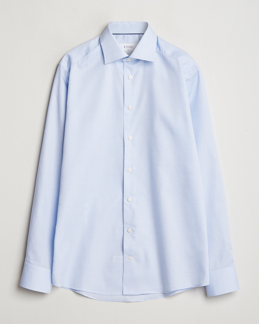 Eton Slim Fit Oxford Shirt Light Blue – Blauw