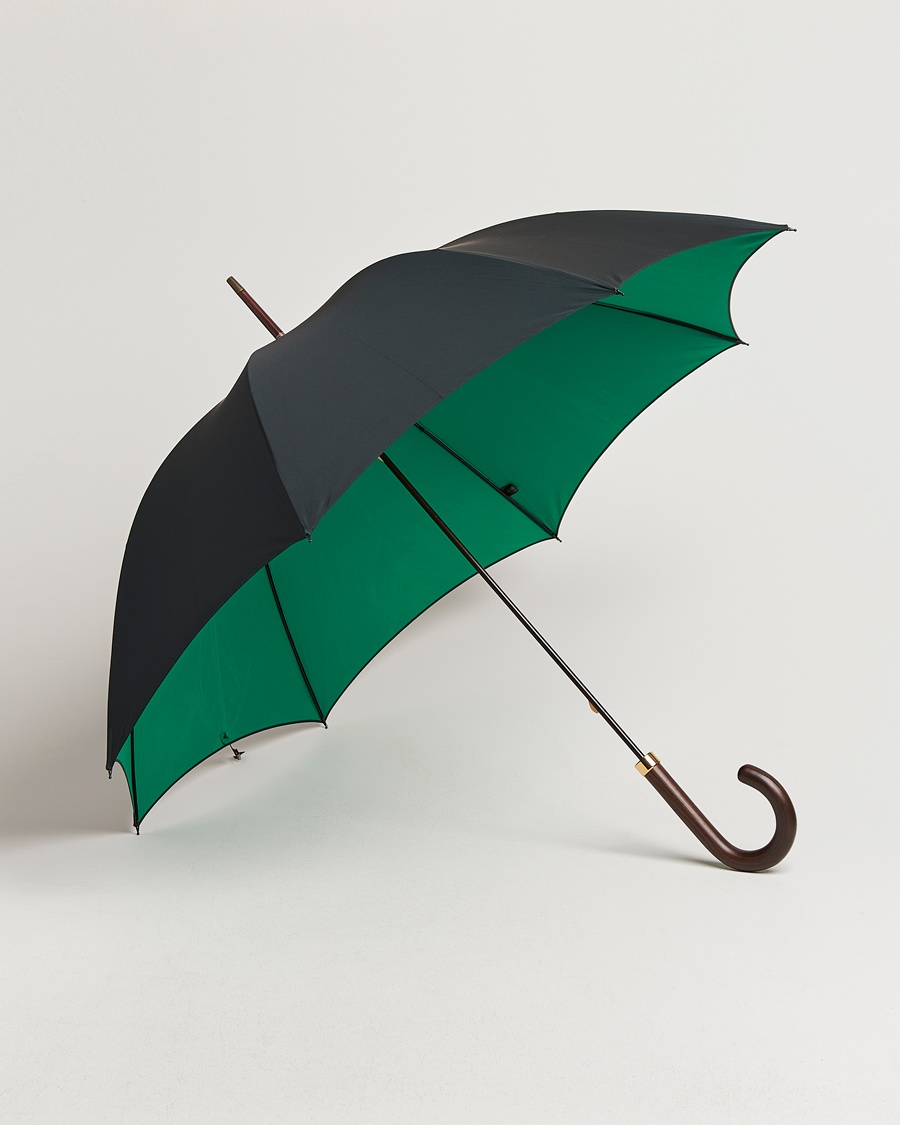 Fox Umbrellas Hardwood Umbrella Black/Green – Groen
