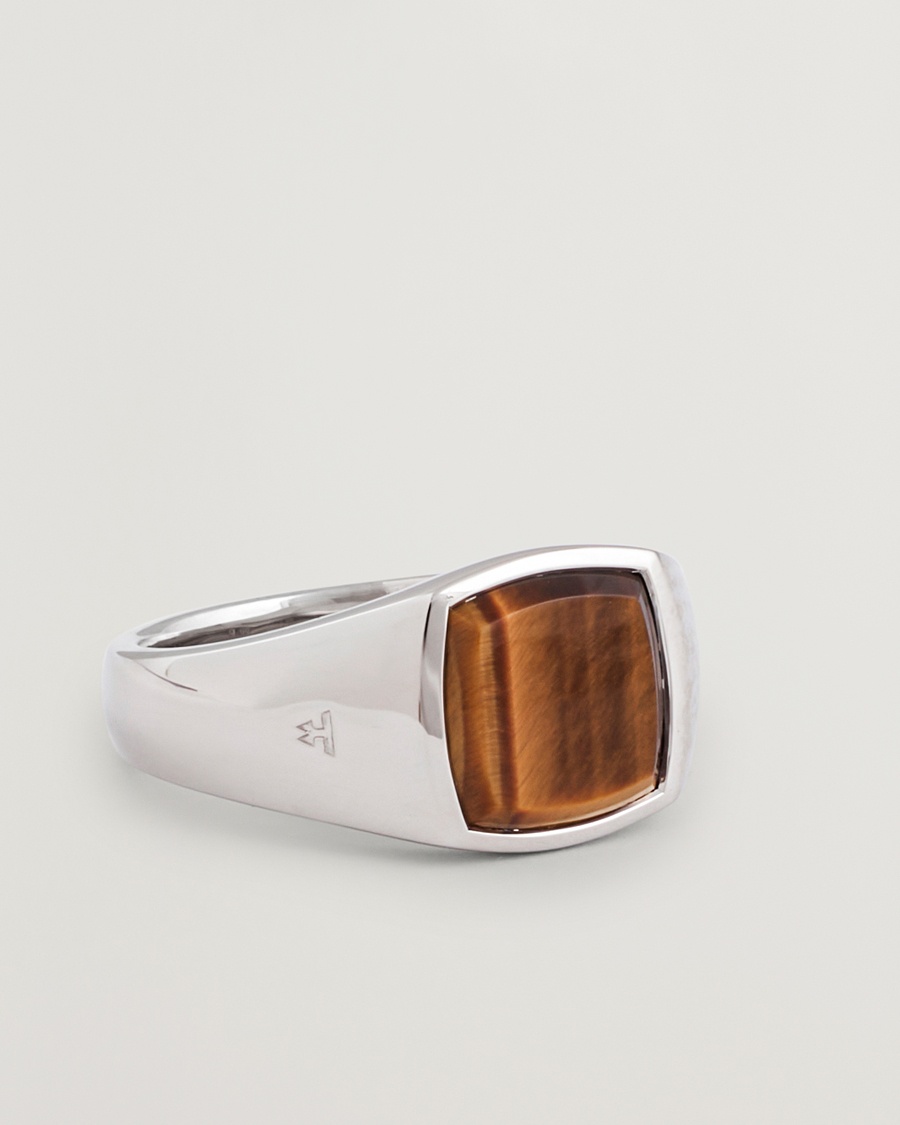 Tom Wood Kay Ring Tiger Eye – Zilver