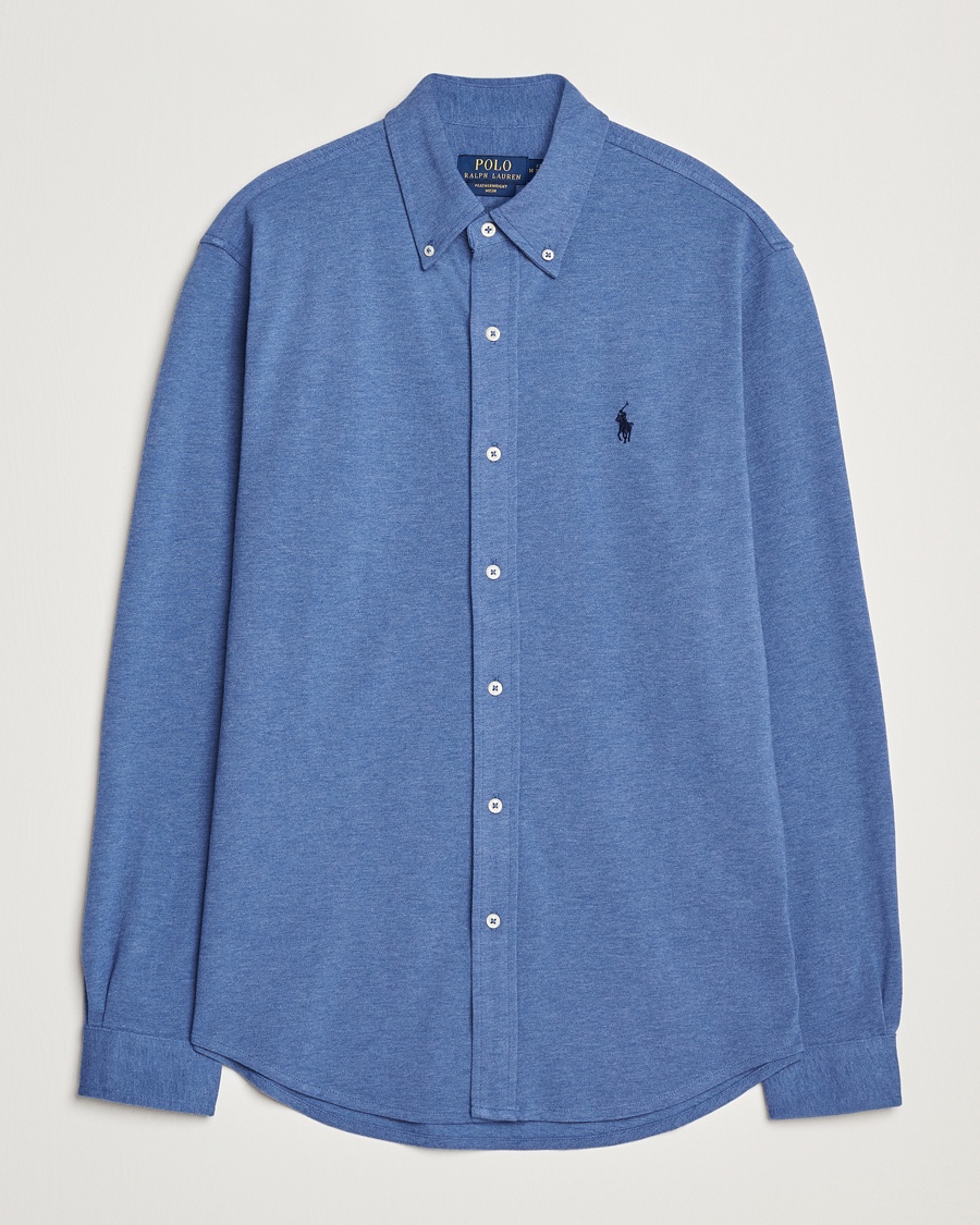 Heren | Poloshirts | Polo Ralph Lauren | Featherweight Mesh Shirt Faded Royal Heahter