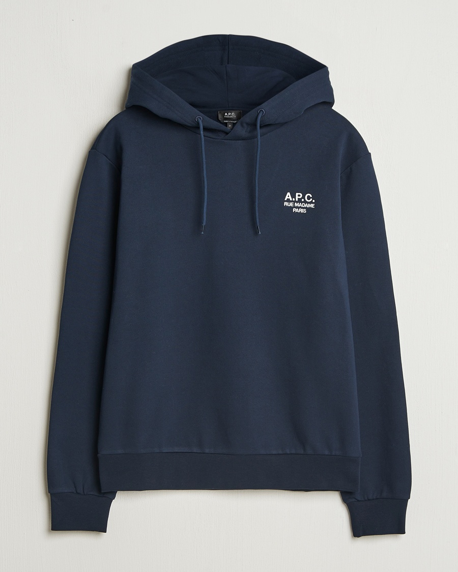 A.P.C. Rue Madame Hoodie Dark Navy – Blauw