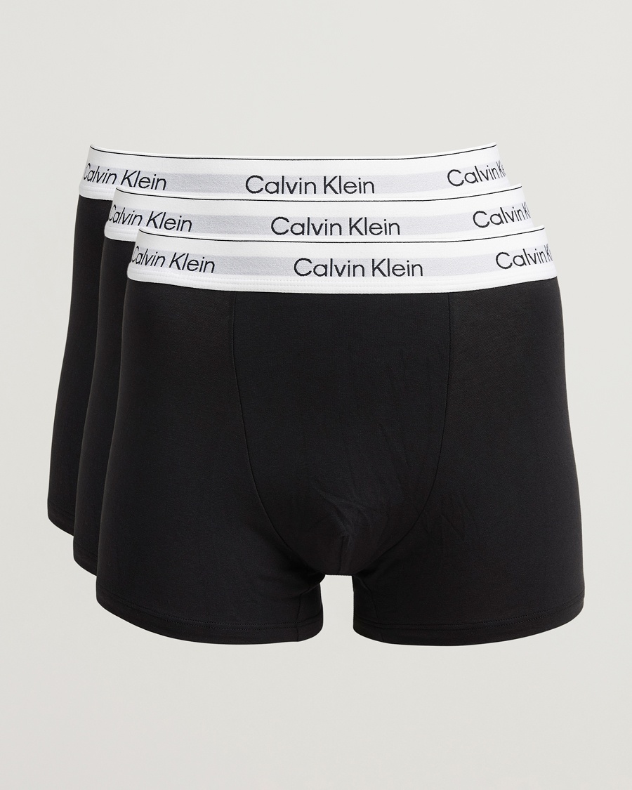 Calvin Klein 3-Pack Icon Cotton Stretch Relaxed Trunk Black – Zwart