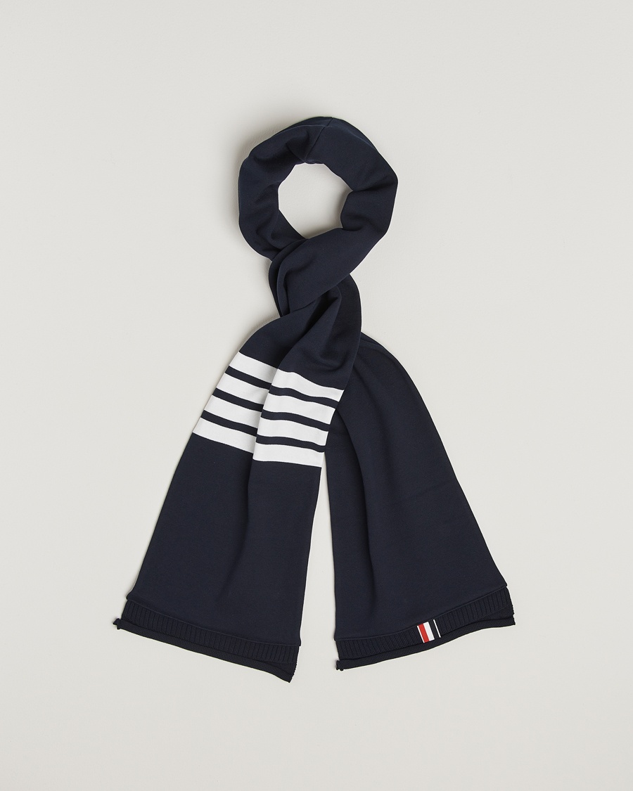 Homme | Écharpes | Thom Browne | 4-Bar Scarf Navy