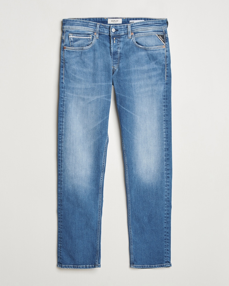 Homme | | Replay | Grover Straight Fit Stretch Jeans Medium Blue