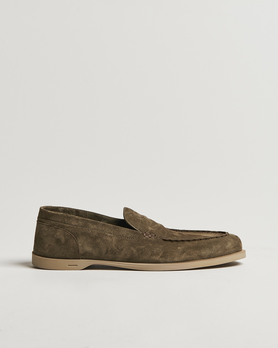 Homme | | John Lobb | Pace Unlined Loafers Olive