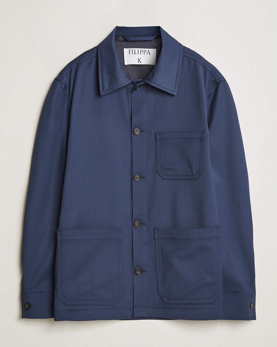 Homme | | Filippa K | Work Shirt Jacket Dusk Blue