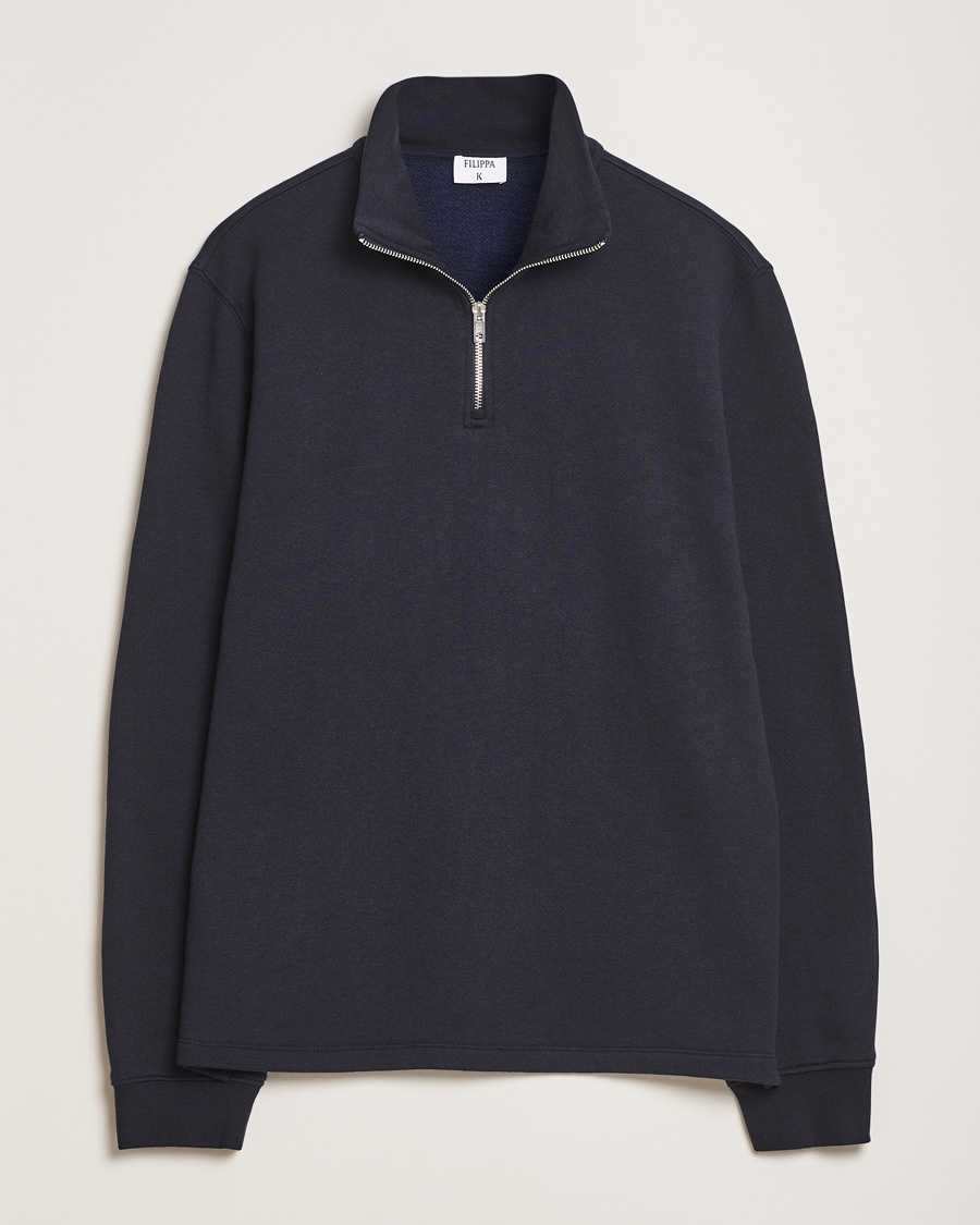 Homme | Half-zip | Filippa K | Half Zip Sweatshirt Navy